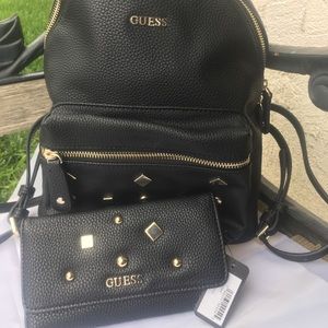 Guess Backpack Purse & Wallet Combo